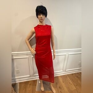 NWT Bodycon Red Sleeveless Dress